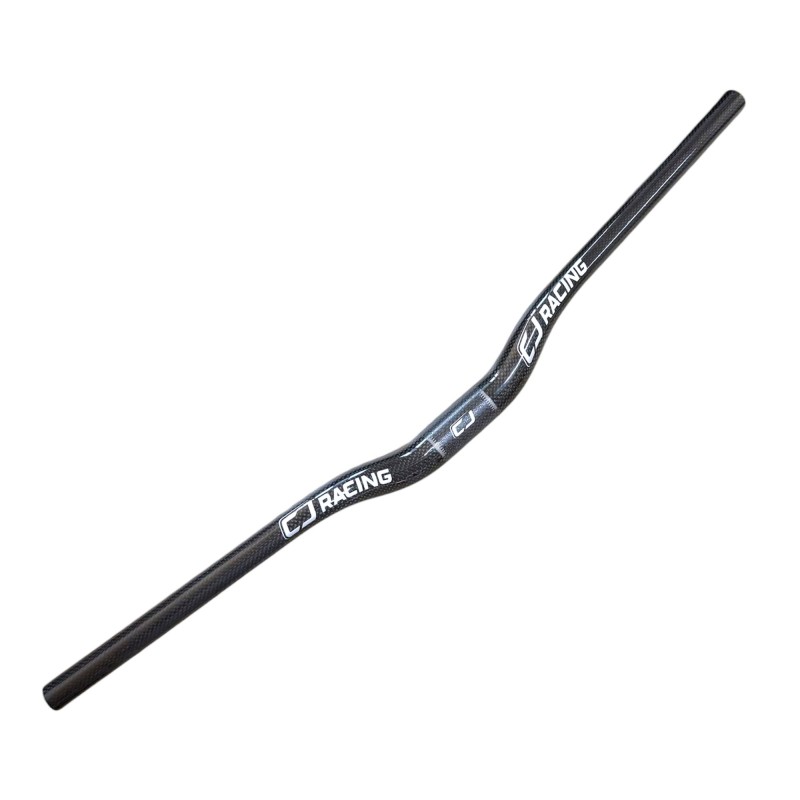 Manillar de Bici MTB Fibra de Carbono Color Plata