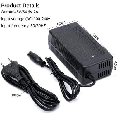 Cargador 48V (Salida 54,6V) 2A 3Pin GX16 [Estándar]