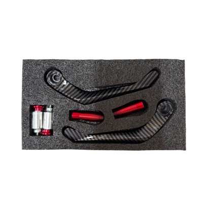 PEGS Protector Cubre Maneta Carbono Rojo ( Izquierda Derecha )