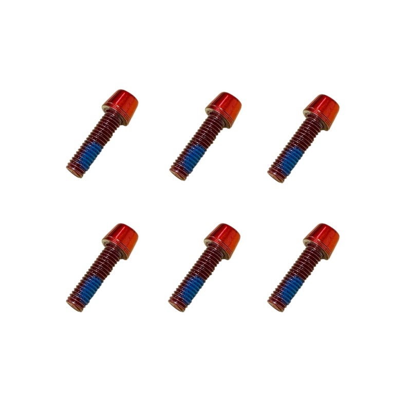 Tornillos Para La Potencia Manillar Rojo (Pack 6 unidades)