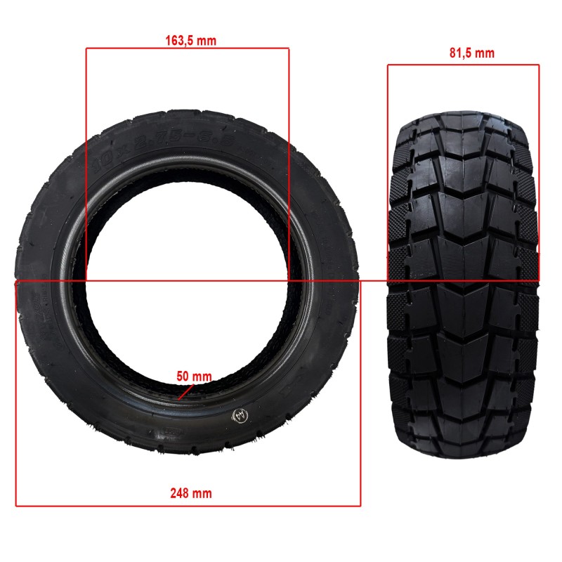 Rueda cubierta semi-todoterreno 102,75-6,5 Tubeless [Aoxin]