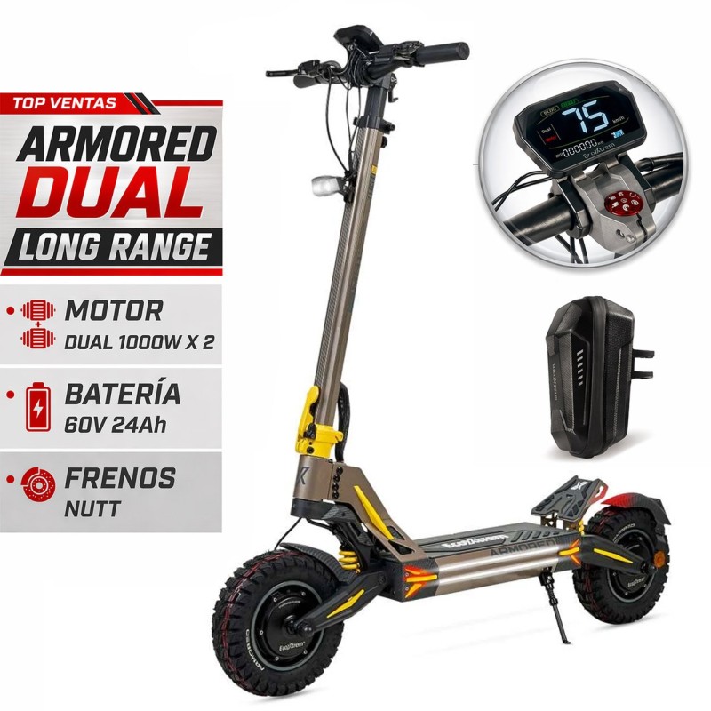 Ecoxtrem Armored Dual Long Range - DGT Homologado 2026 (Bronce) [NUEVO MODELO 24AH]