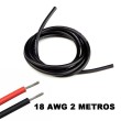 Cable eléctrico Silicona Flexible 18 AWG (Negro)