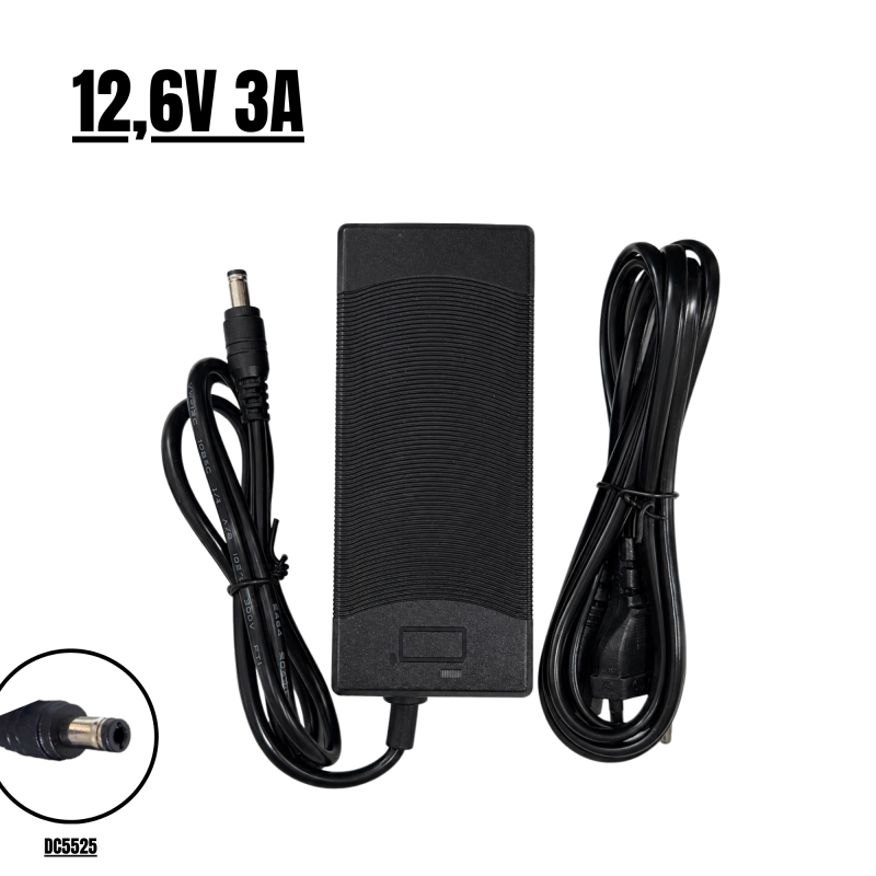 Cargador 12,6V 3A para bateria externa - Estandar