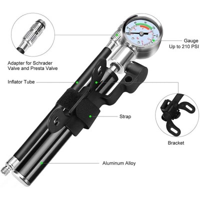 Inflador manual con barómetro
