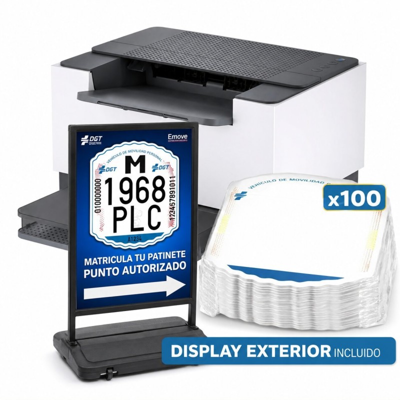 Kit de Fabricación + Display exterior + 100 matrículas - Matrículas DGT