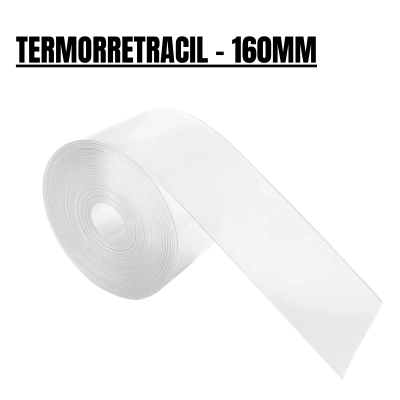 Tubo termorretractil transparente para baterias - 160mm [1m]