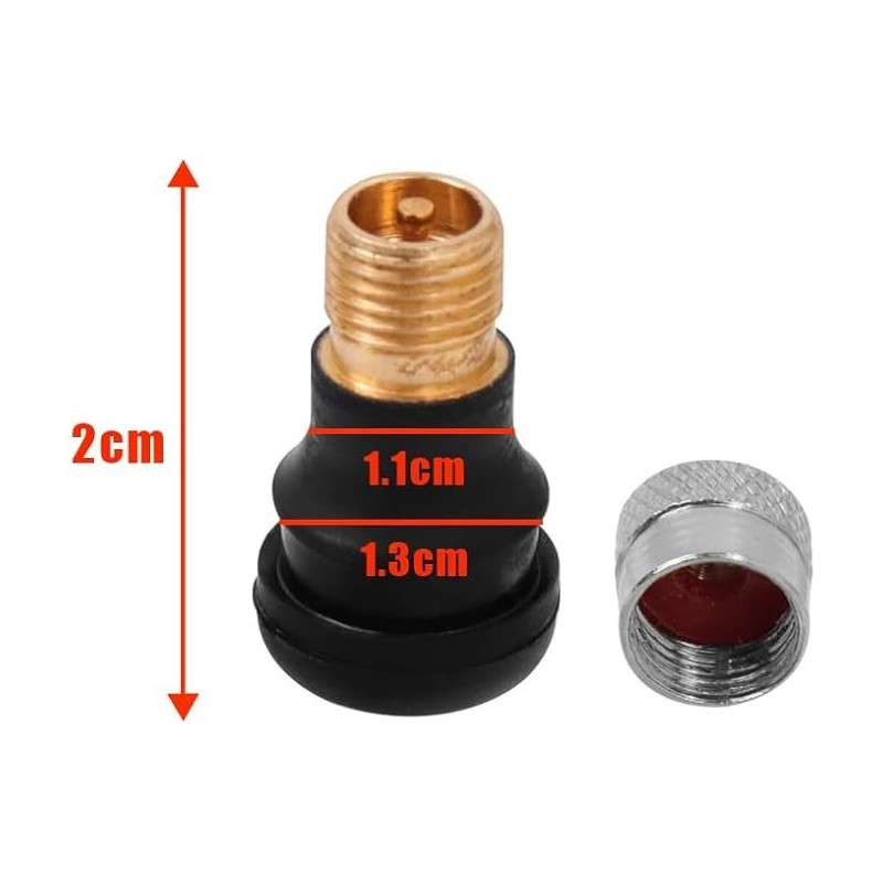 Válvula tubeless recta PVR40 - 20 unidades