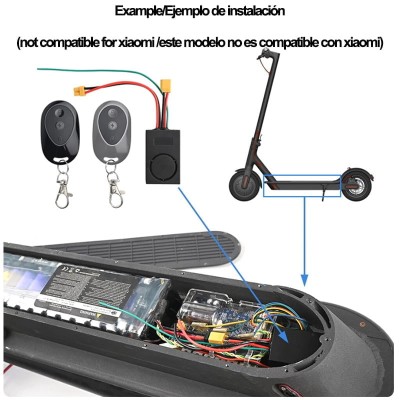 Alarma para Patinete con Conector XT60