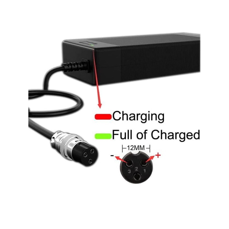 Cargador 48V (Salida 54,6V) 2A conector GX16 [Premium]