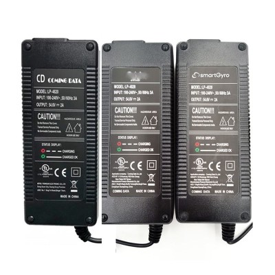 Cargador 48V (Salida 54,6V) 2A conector GX16 [Premium]