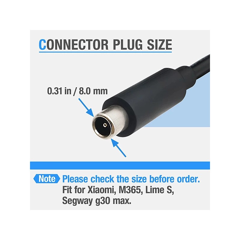 Cargador 36V (Salida 42V) 2A para Xiaomi [Premium]