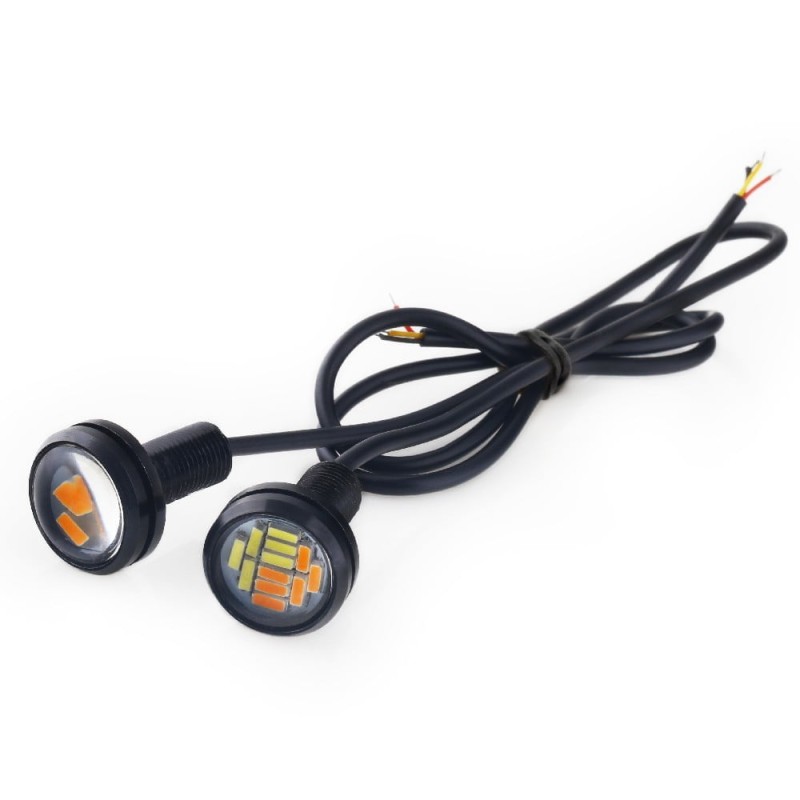 Luz LED de ojo de Águila Blanco-Amarillo
