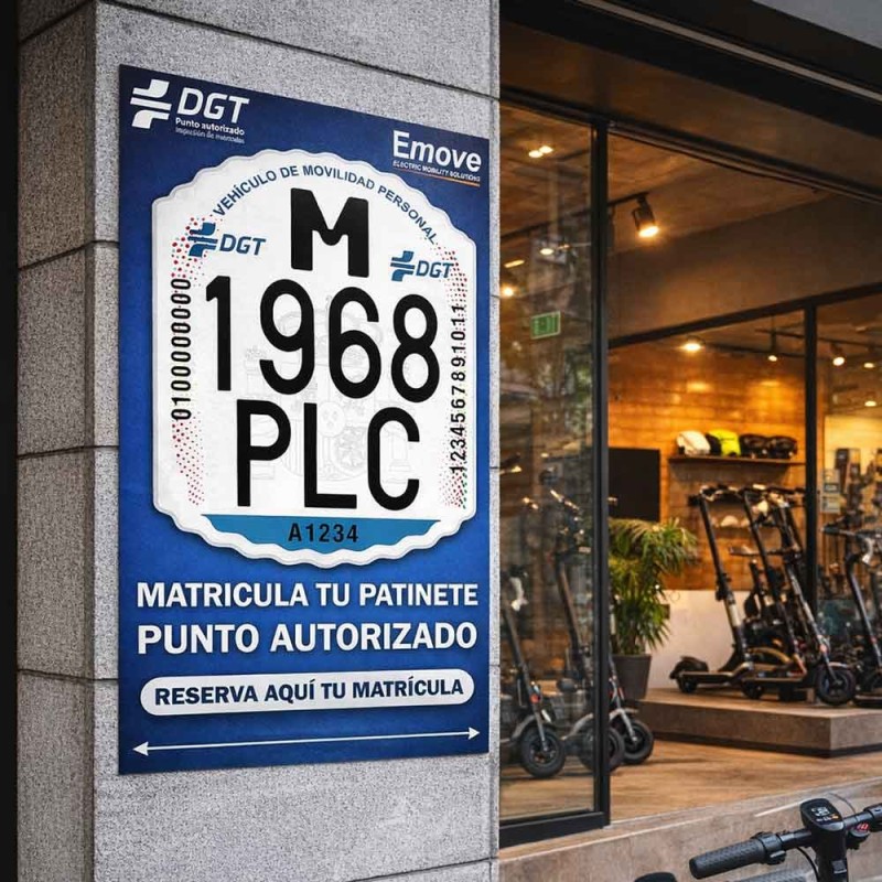 Poster Matrículas para patinete eléctrico