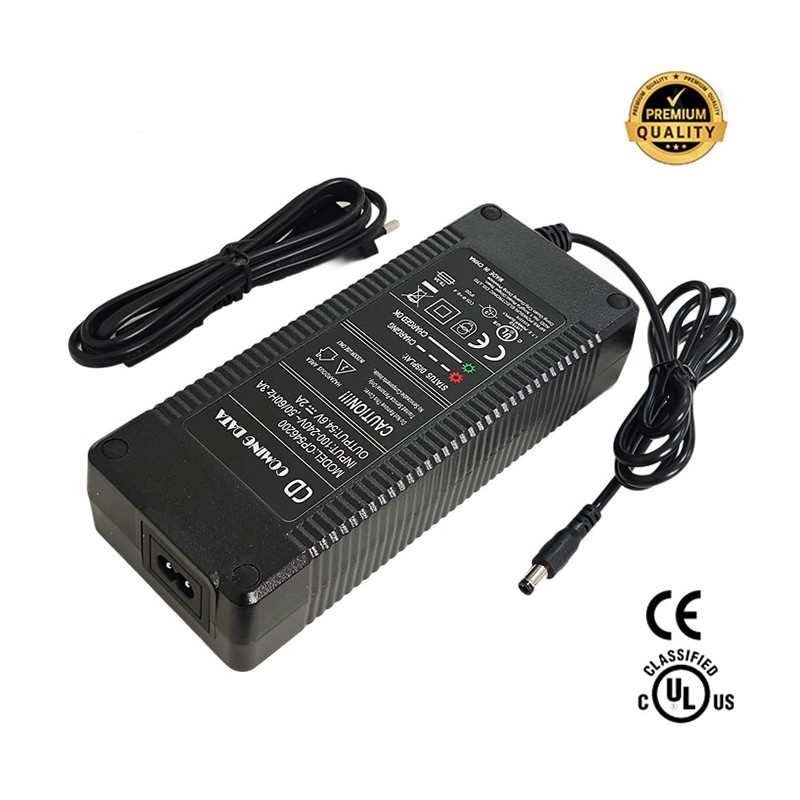 Cargador 48V (Salida 54,6V) 2A conector DC5525 [Premium]