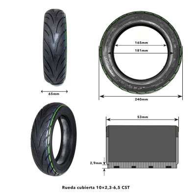 Rueda cubierta 102,3-6,5 [CST]