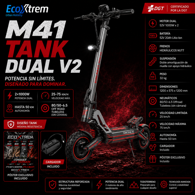 Ecoxtrem M41 Tank Dual V2 - Red Edition