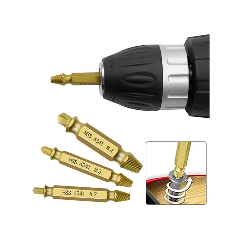 Juego de Extractor tornillo dañado