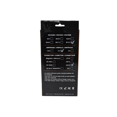 Cargador 60V (Salida 67,2V)2A conector GX16 [Tai-Zo]