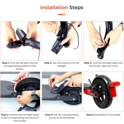 Luz de freno intermitente para Xiaomi M365/1S/Pro