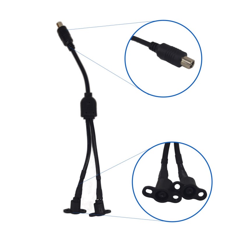 (TOMA DE CARGA XIAOMI MACHO | 2 * TOMA DE CARGA XIAOMI HEMBRA) ADAPTADOR 2 TOMAS DE CARGA PARA SCOOTER