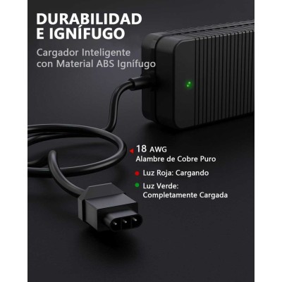 Cargador 53.5V-2A Compatible con NIU KQi3/KQi3 Pro/KQi3 Max/KQi2/KQi2 Pro/KQi 1/KQi 1 Pro/KQi Air/KQi Air X