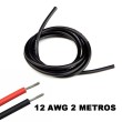 Cable eléctrico Silicona Flexible 12 AWG (Negro)