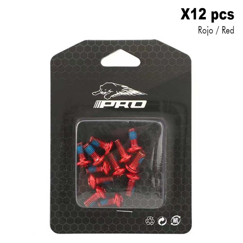 Tornillos de disco rojo (Pack 12 unidades)