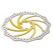 Disco de freno 140mm amarillo (Smartgyro / Kugoo y similares) - Dentado (6H -44MM)