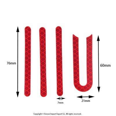 Pegatina reflectante para Patinete Xiaomi M365 Roja