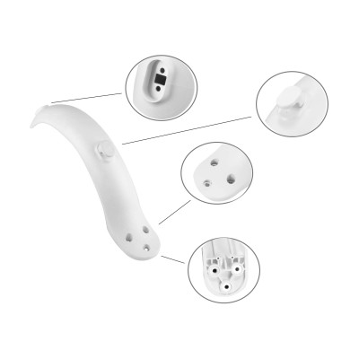 Guardabarros trasero para Xiaomi M365 y PRO (blanco)