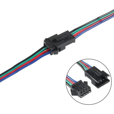 Conector SM 4 pines con cable 22 AWG - 5M/5H (pack 10 unidades)