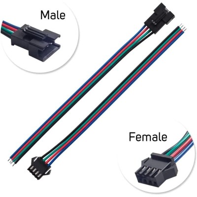 Conector SM 4 pines con cable 22 AWG - 5M/5H (pack 10 unidades)