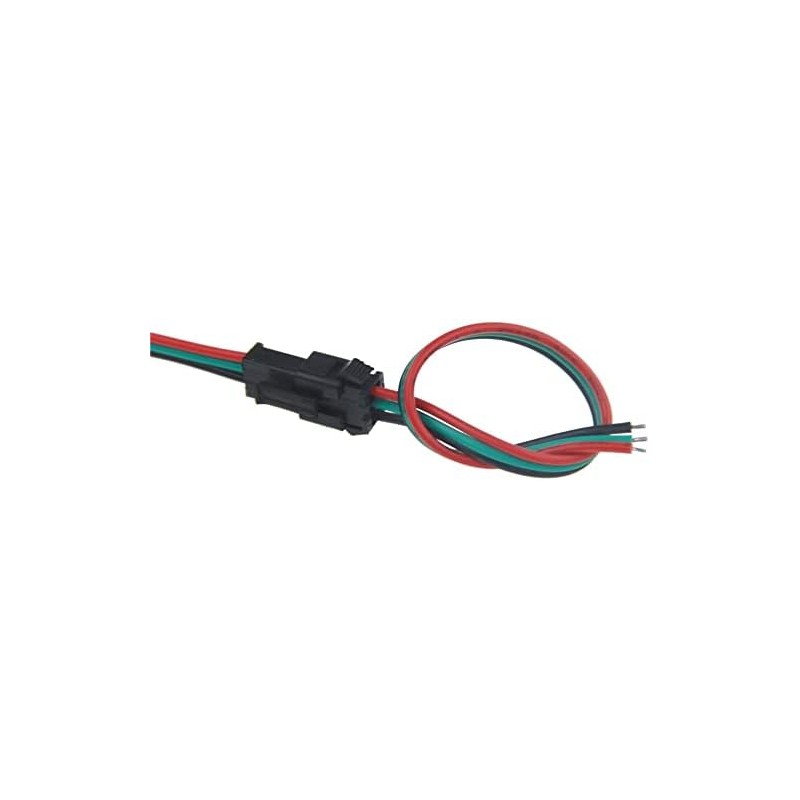 Conector SM 3 pines con cable 22 AWG - 5M/5H (pack 10 unidades)