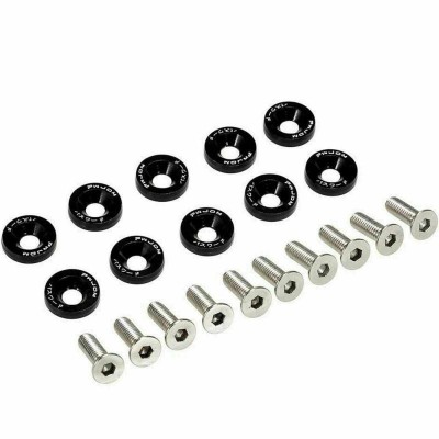 Arandela de tornillo de aluminio negro (Paquete de 10 unidades)