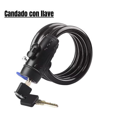 Candado con llave para bicicleta o patinete