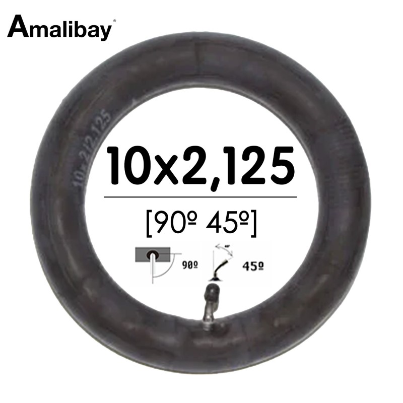 Cámara de aire reforzada 102,125 (válvula 90º 45º) - Premium [Amalibay]
