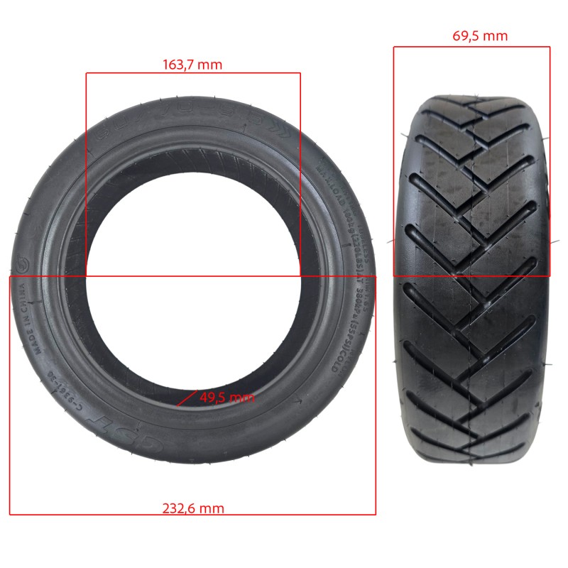 Rueda cubierta 60/70-6,5 Tubeless Cityroad para Xiaomi 5/MI4 (2gen) [CST] (Con gel antipinchazos)