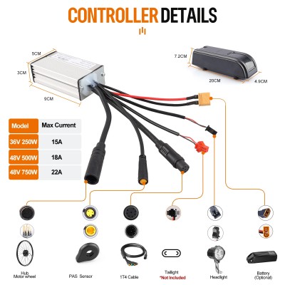 Kit conversión de bicicleta eléctrica con motor trasero 750W 48V - 26 pulgadas (Display: EKD01) [Bafang]