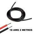 Cable eléctrico Silicona Flexible 18 AWG (Negro)