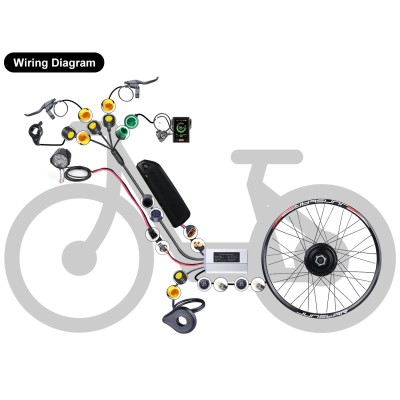 Kit conversión de bicicleta eléctrica con motor trasero 750W 48V - 27,5 pulgadas (Display: EKD01) [Bafang]