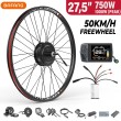 Kit conversión de bicicleta eléctrica con motor trasero 750W 48V - 27,5 pulgadas (Display: EKD01) [Bafang]