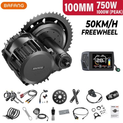 Kit conversión de bicicleta eléctrica de accionamiento medio 750W 48V - 100MM (Display: EKD01) [Bafang]