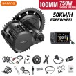 Kit conversión de bicicleta eléctrica de accionamiento medio 750W 48V - 100MM (Display: EKD01) [Bafang]