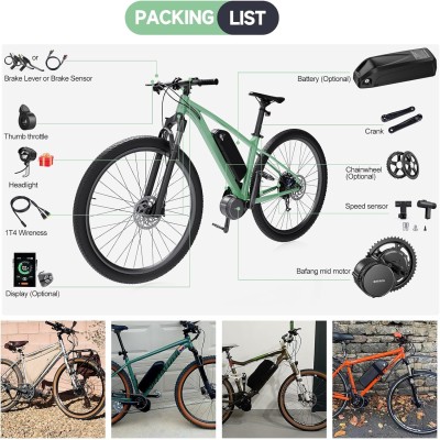 Kit conversión de bicicleta eléctrica de accionamiento medio 750W 48V - 100MM (Display: EKD01) [Bafang]