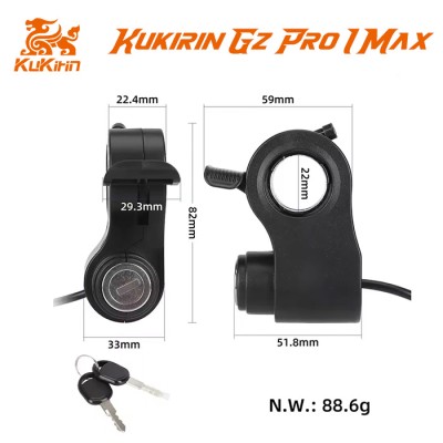 Acelerador con llave de contacto Kukirin G2 pro (Versión 2024)
