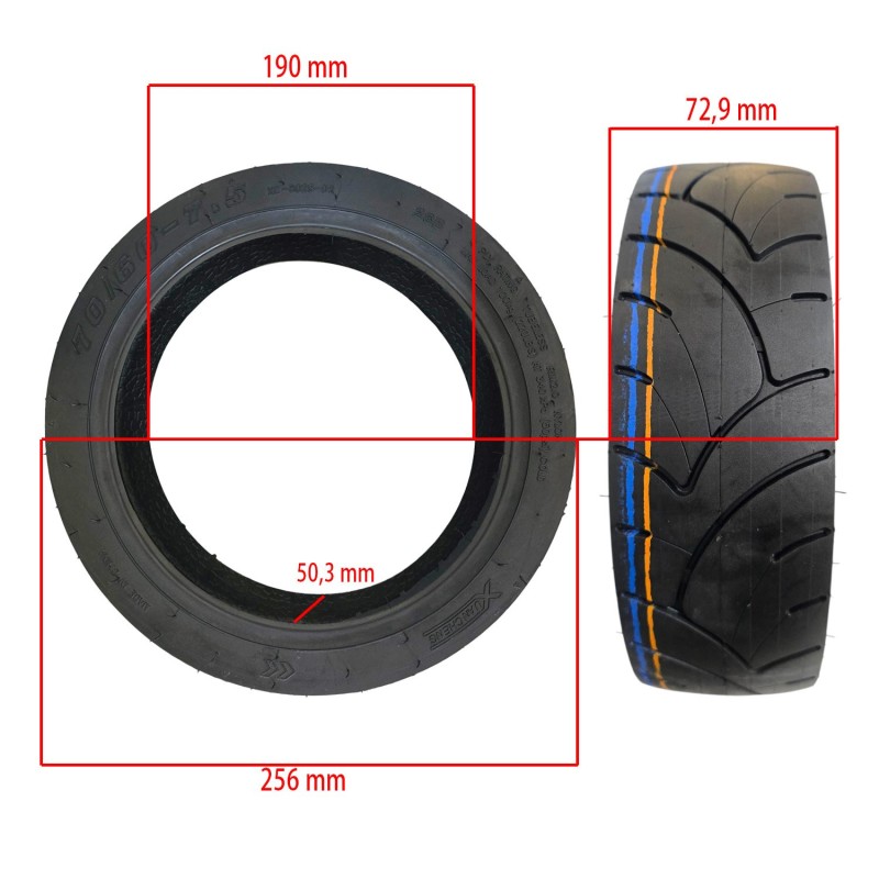 Neumático 70/60-7,5 Tubeless Cityroad para Ninebot ZT3 Pro / Ninebot MAX G3 E(Con gel antipinchazos) [Xuancheng]