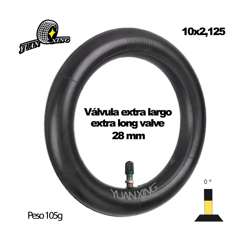 Cámara de aire 102,125 con Válvula extra larga [Yuanxing]
