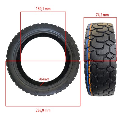 Neumático 70/60-7,5 Tubeless Offroad para Ninebot ZT3 Pro / Ninebot MAX G3 E(Con gel antipinchazos) [Xuancheng]