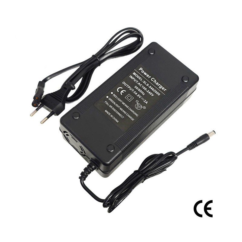 Cargador 48V (Salida 54,6V) 2A conector DC 5,52,5mm [Estándar]